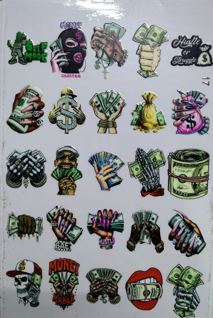 UV Cut Out Sticker Sheet