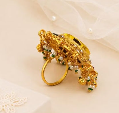 Kashmiri ring watch for woman