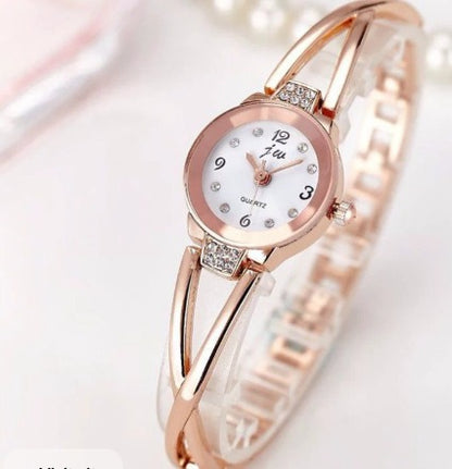 Fancy Golden Chain Strap Watches for Girls & Women