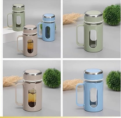 Dobule Layer Plastic Glass Office Mug