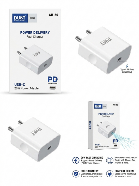 Dust Ch-50 20W PD Fast Charger