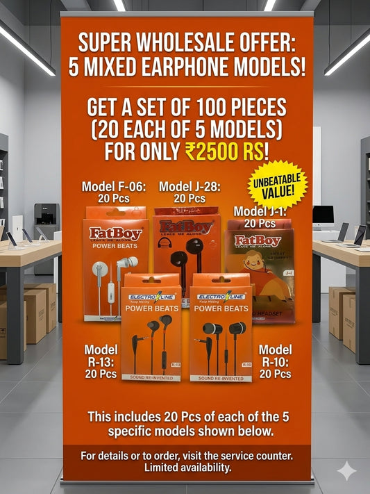 Electroline Box Packing Mix Earphnoe Bundle
