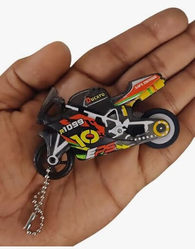 Spark Fire Bike Toy Keychain