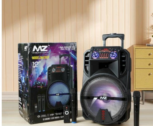 MZ M429SP KARAOKE SPEAKER SYSTEM + 2 WIRELESS MIKE