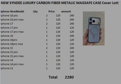 NEW SYNDEE LUXURY CARBON FIBER METALIC MAGSAFE CASE Cover Lott