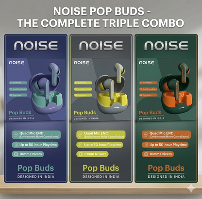 Noise Original Pop Earbuds (UP TO 50 Hour Playtime )