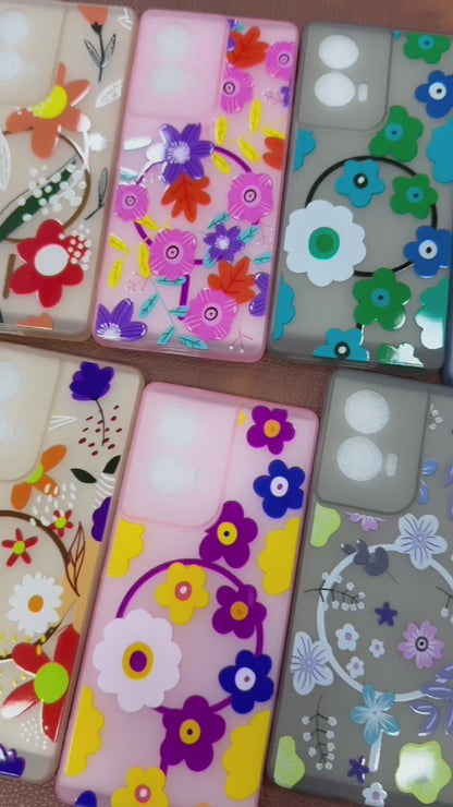 Girlish Magsafe Flower Design Soft Case