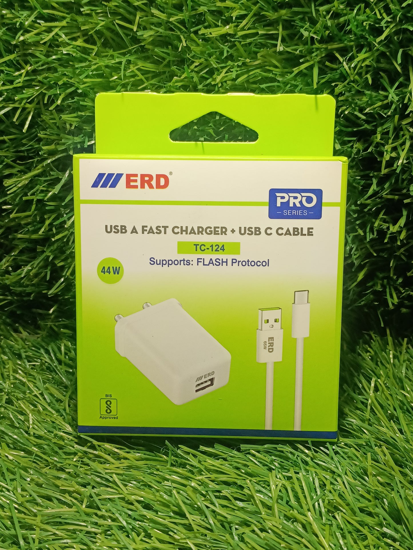 ERd TC 124 Charger + USB C Flash 44W Cable