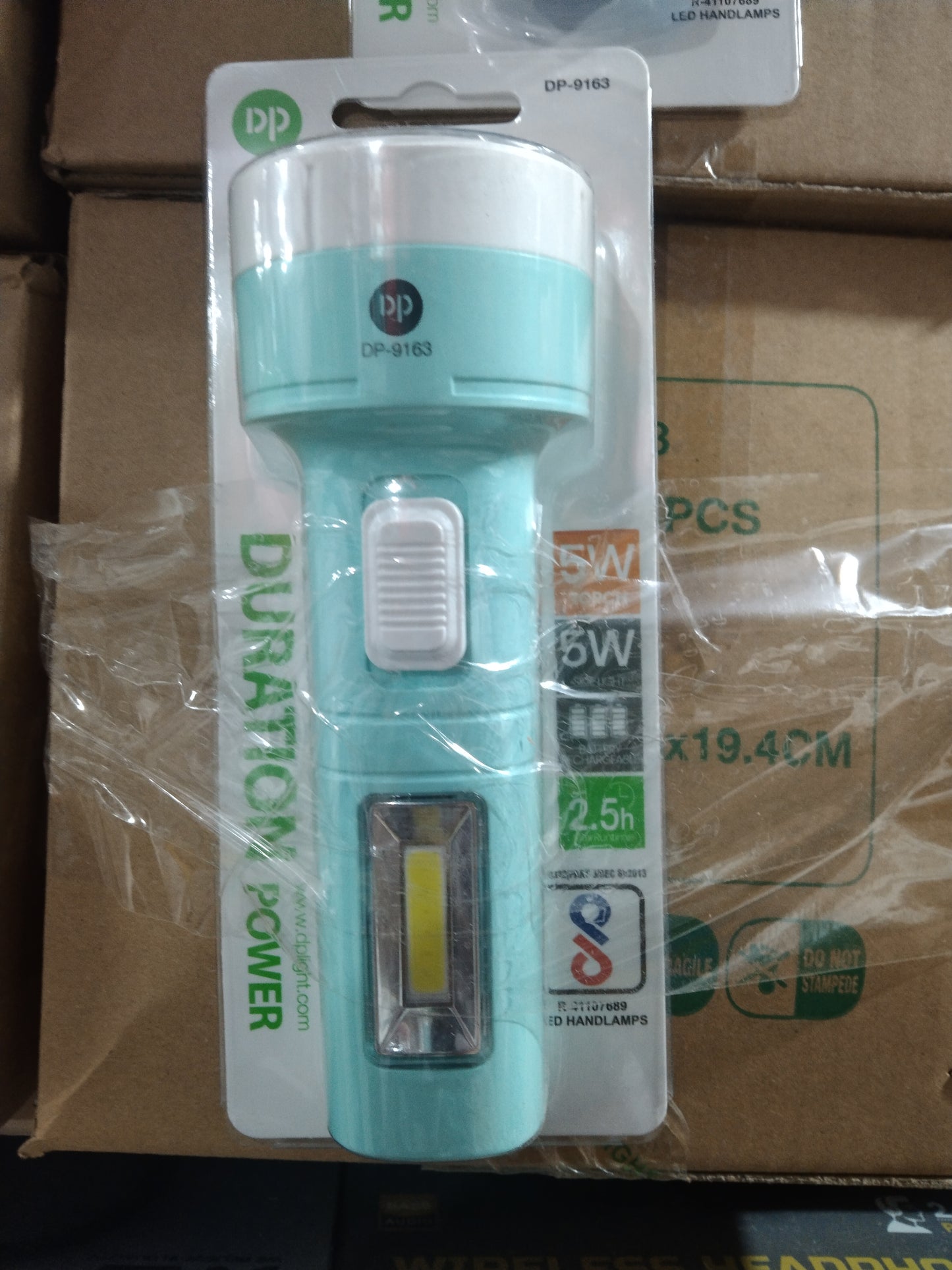 dp 9163 (RECHARGEABLE LED TORCH) With Built-in 5W Emergency light
