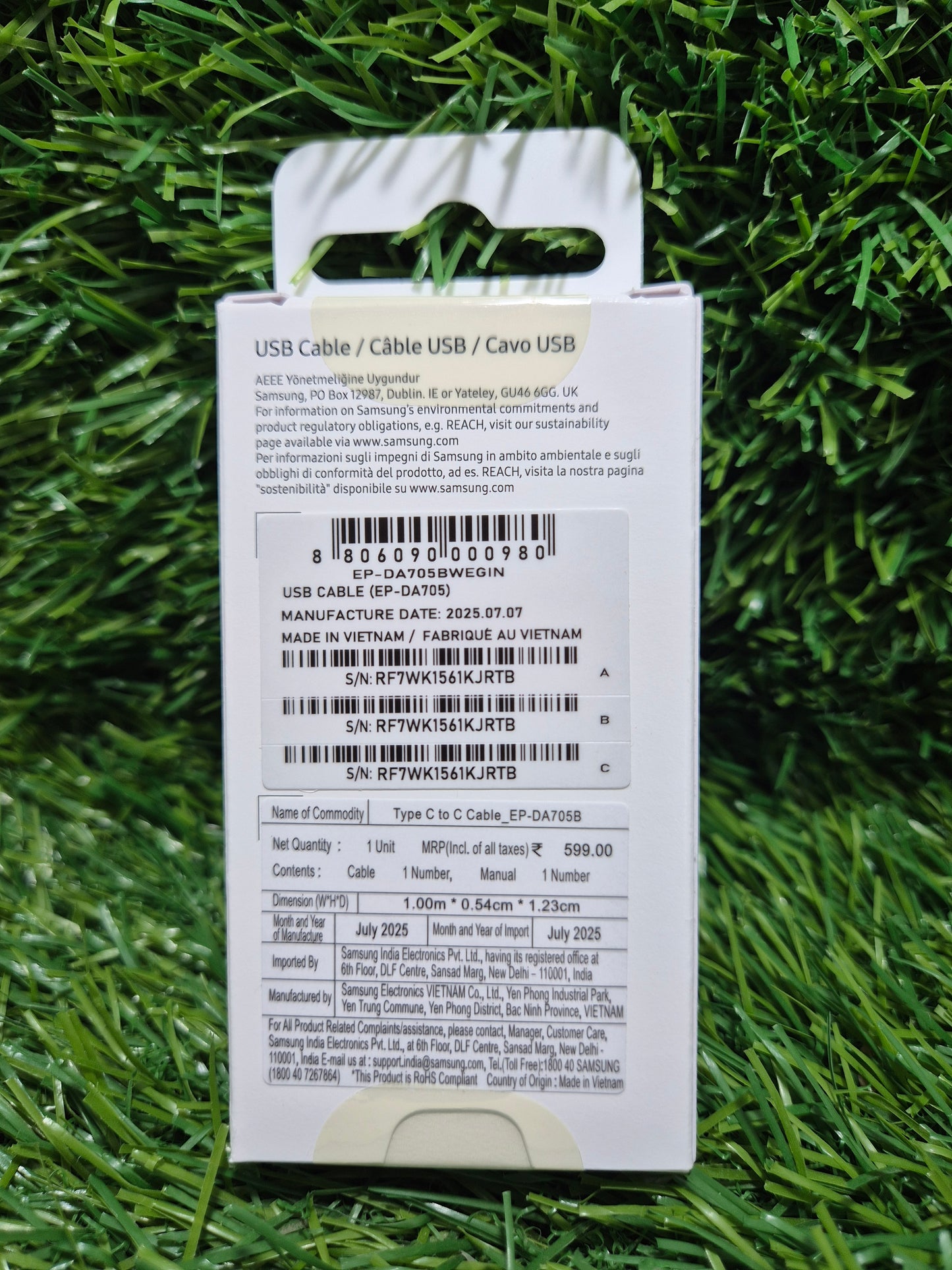 Samsung Original Type C to C Cable