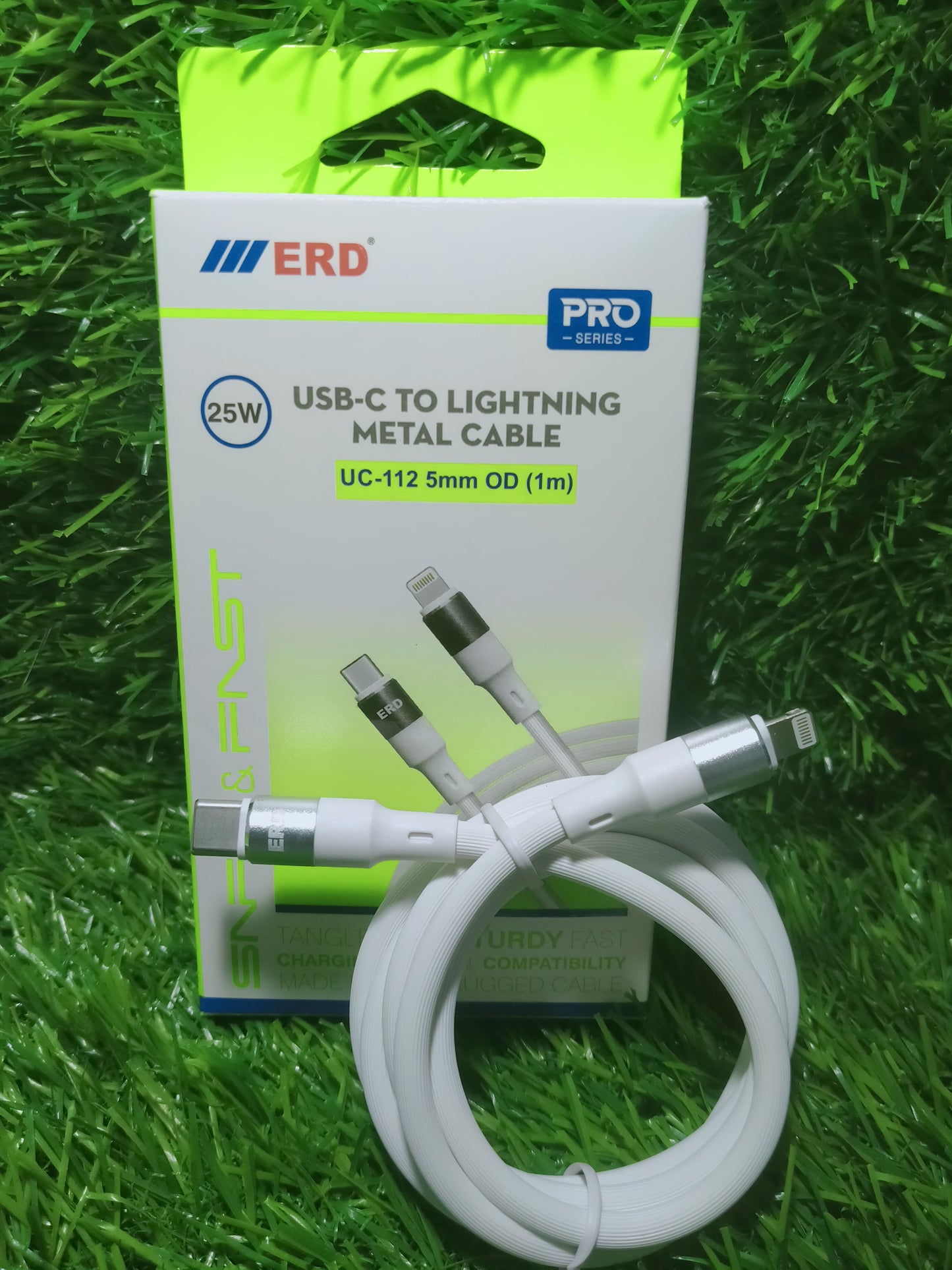 ERD UC-112,25W, type-C to lightening(ip) metal cable