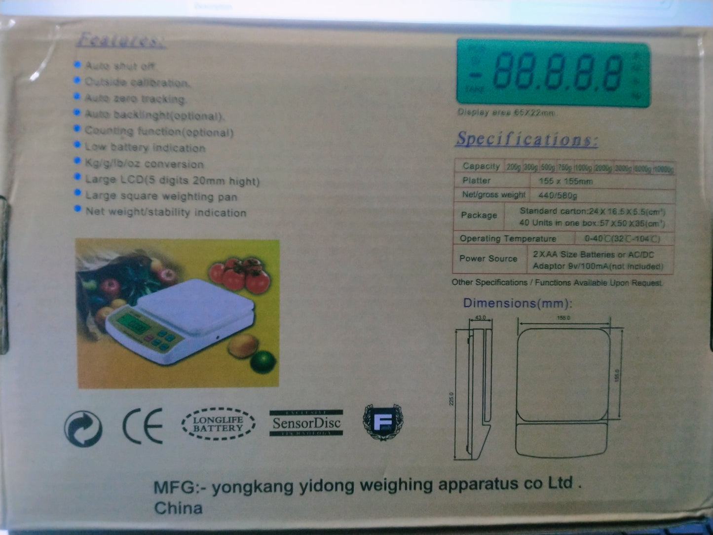 electronic compact scale 10kg