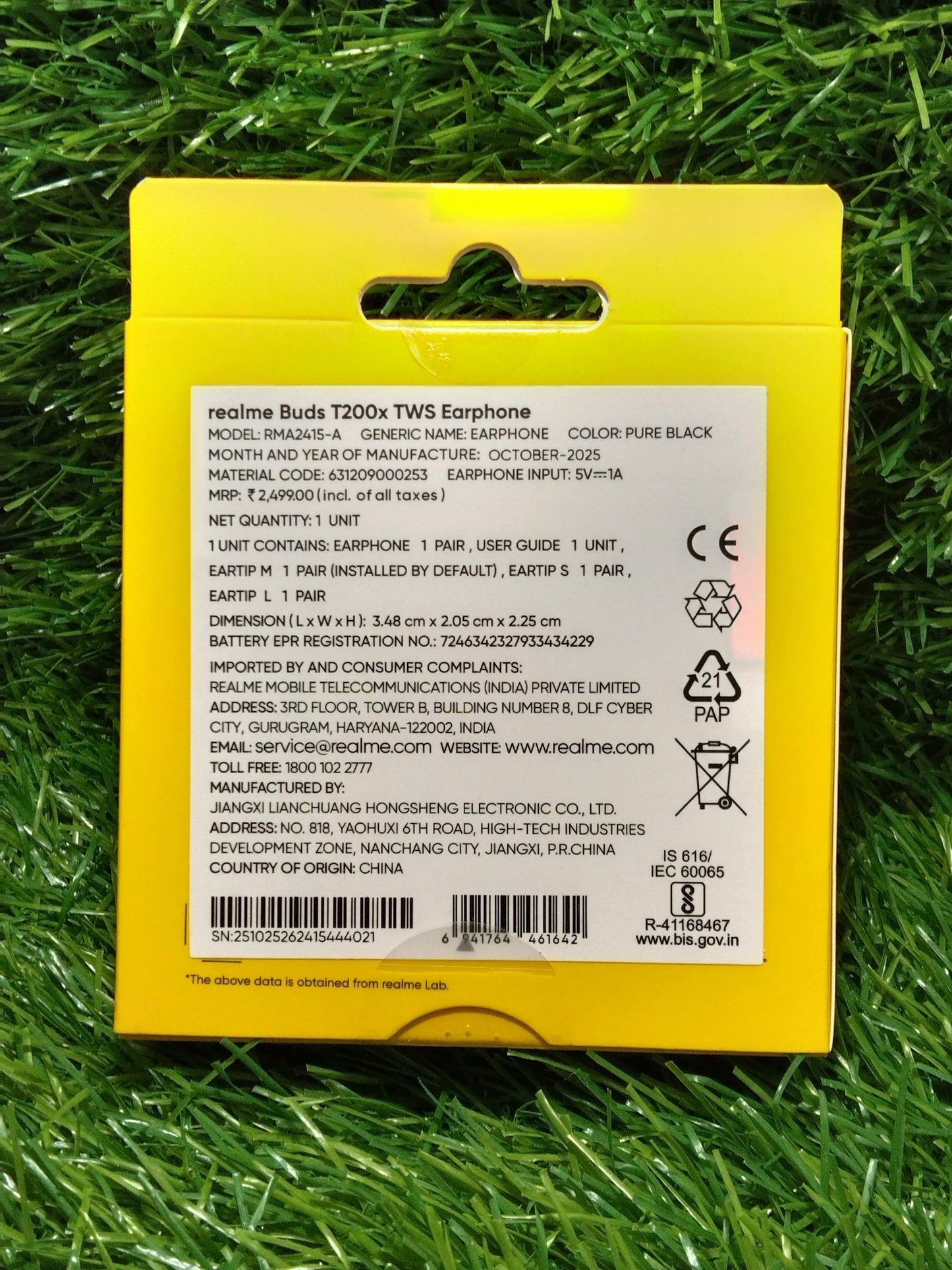 Realme 100% Original Buds T200X Earbuds