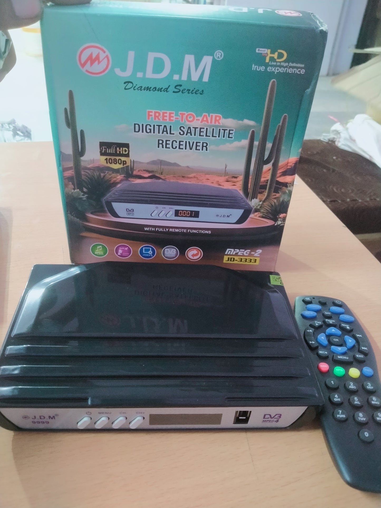 JDM FREE TO AIR DTH SETELITE RECEIVER mpeg 4 JD-9999