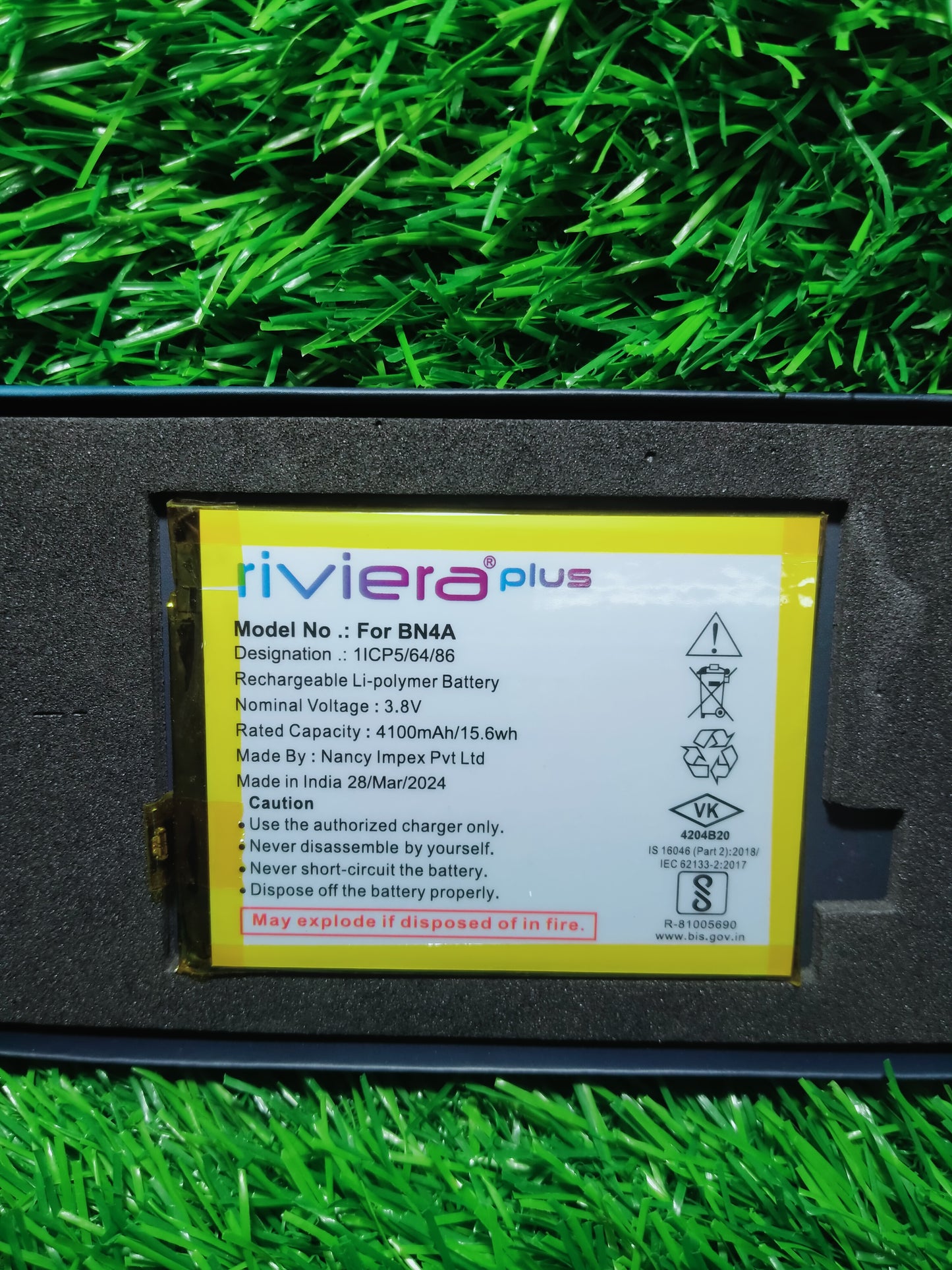 RIVIERA PLUS XIO- BN4A,4100 mAh battery