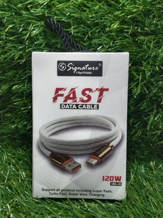 Signature Vml-49 120W Usb To C Fast Charging Data Cable