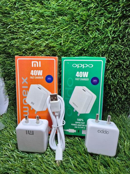 Mini Dash Vivo,Mi, One+ 40W/4.2A Type C Charger with Cable