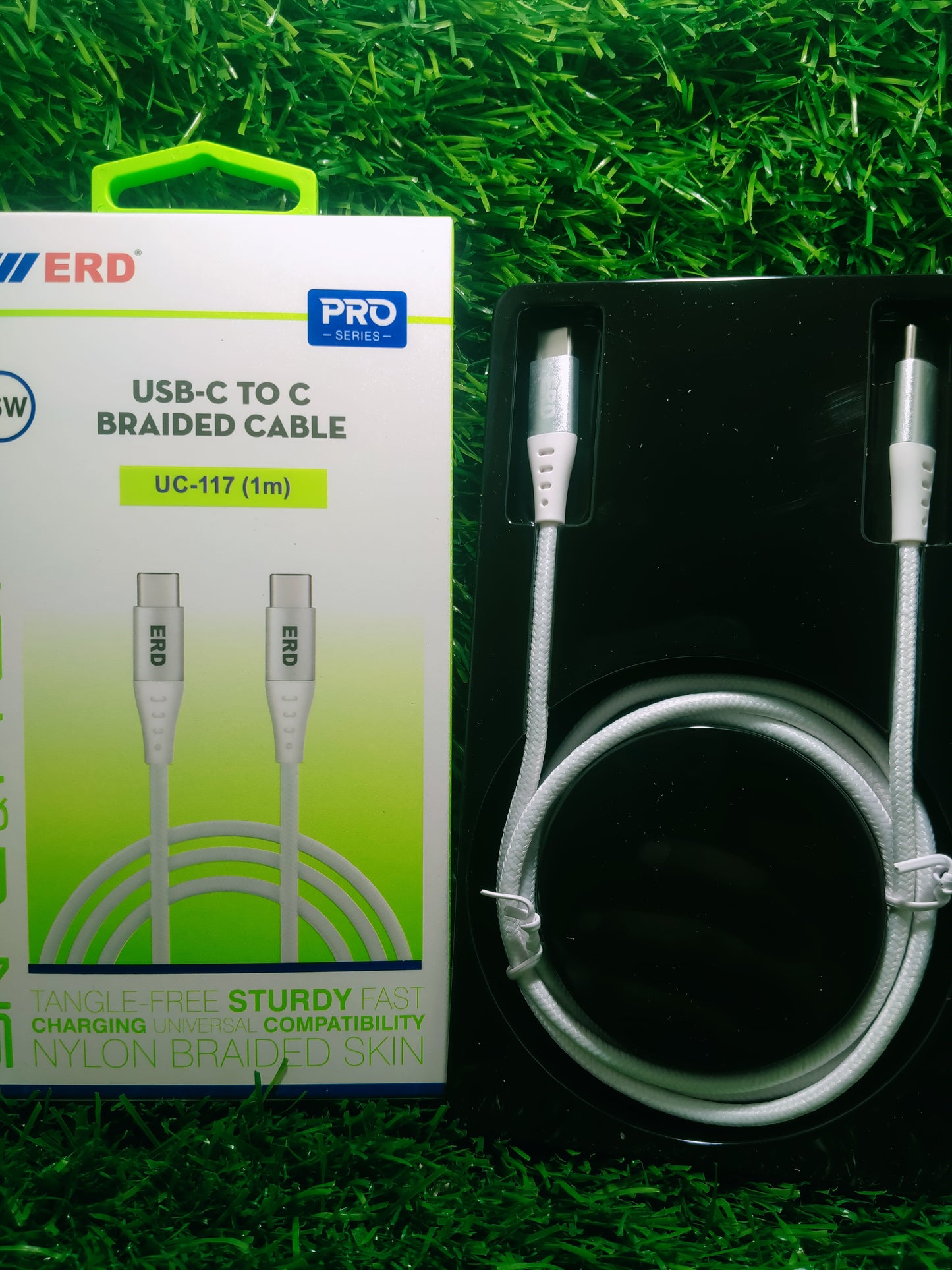 ERD UC-117 USB-C TO C braided cable 65W fast charging