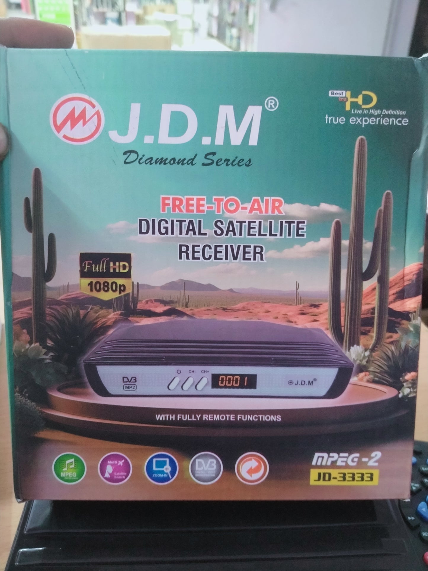 JDM FREE TO AIR DTH SETELITE RECEIVER mpeg 4 JD-9999