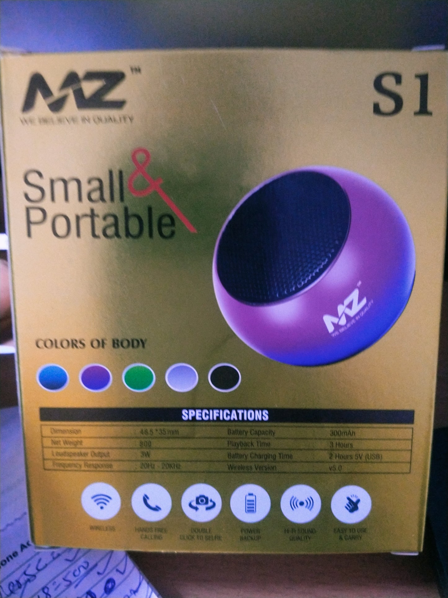 MZ S1 metal wireless speaker