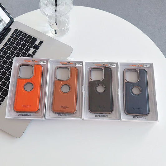 OG New Pulako Leather With Logo Cut IPhone Cover