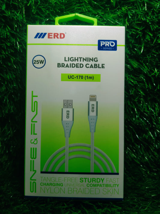 ERD UC-170 BRAIDED USB TO IPHONE CABLE 25W