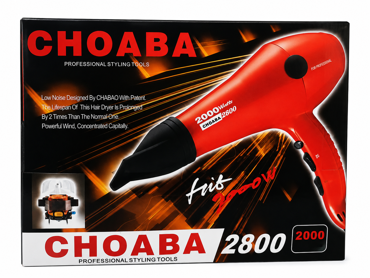 CHOABA2800  2000 WATTS Profesional Hair Dryer Styling Tool