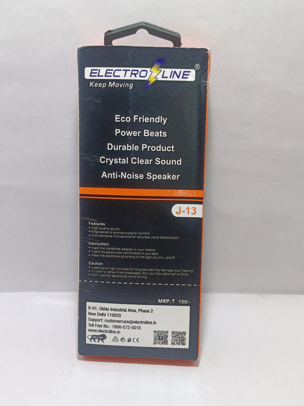 ELECTRO LINE J-13 STEREO HEADSET EARPHONES