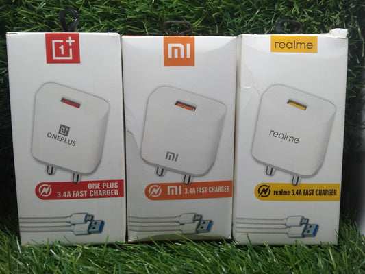 Oppo,Vivo,One+,Mi 20W Single USB 3.4A Type C Charger