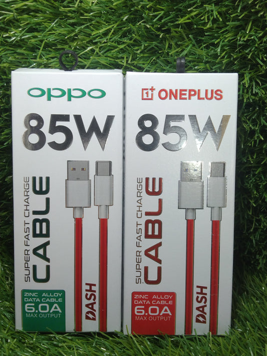 85W Oppo,Oneplus 6.0A Dash Super Fast Charging Cable