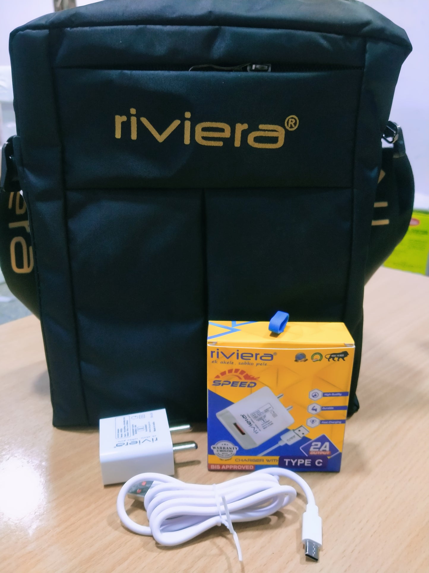 RIVIERA SPEED TYPE C, 2A charger- cross bag free on 20 pcs charger