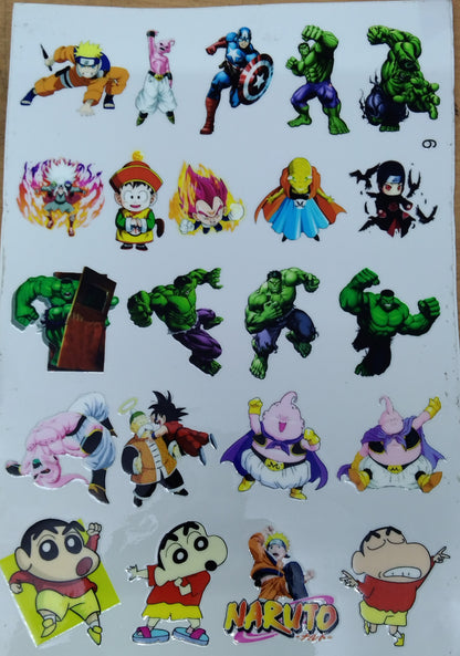 UV Cut Out Sticker Sheet