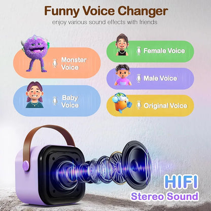 K12 Colorful Karaoke Speaker Dual Mic