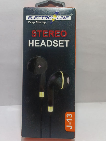 ELECTRO LINE J-13 STEREO HEADSET EARPHONES