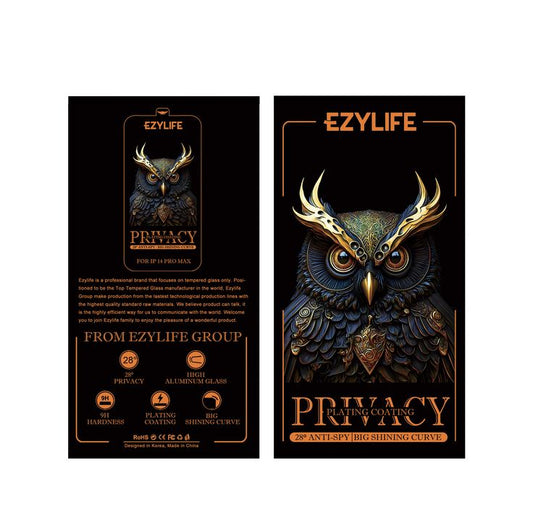 EZY Life Privacy Anti Statics Temper Glass