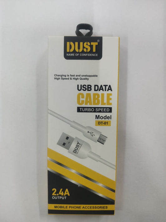 DUSt DT-01/V8 2.4A Cable 100 pc par PC Bag Free